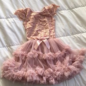 Popatu Rose gold girls Dress